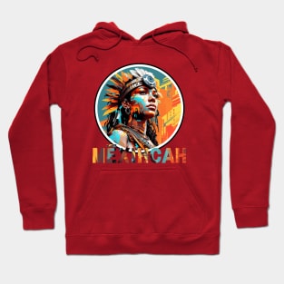 Urban Nahuatl Essence - Mēxihcah Pride High Contrast Streetwear Hoodie